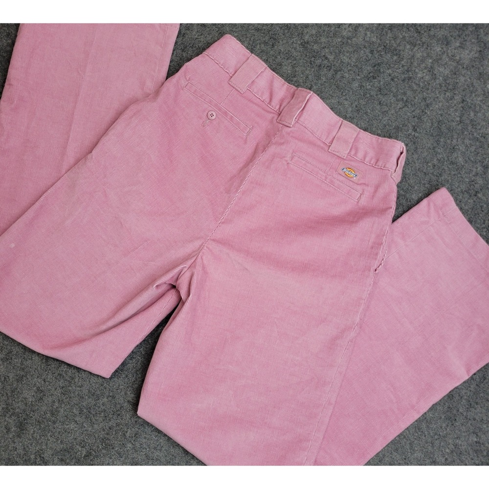 Dickies Corduroy Pants Womens 6R Pink Flat Front Y2K 2000s Work Punk Pop All